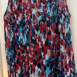 Multicolor Abstract Print Women's sleeveless top.